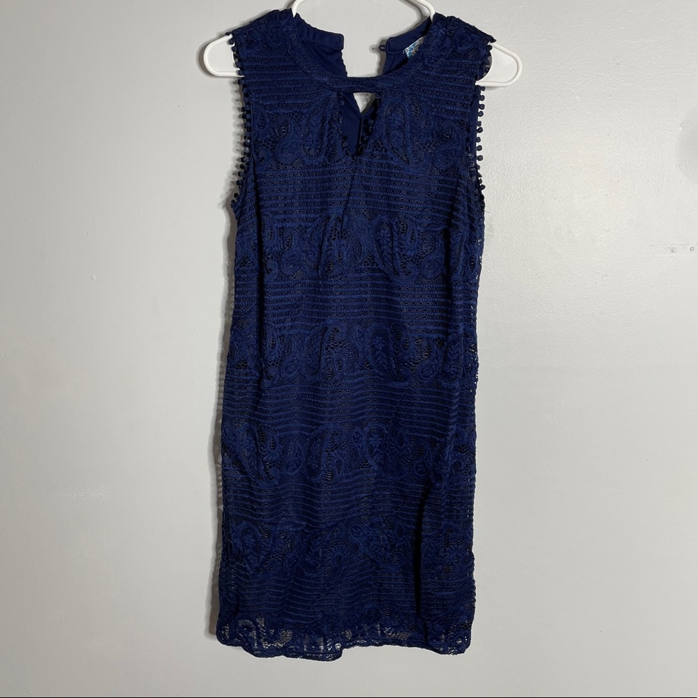 Navy blue lace dress